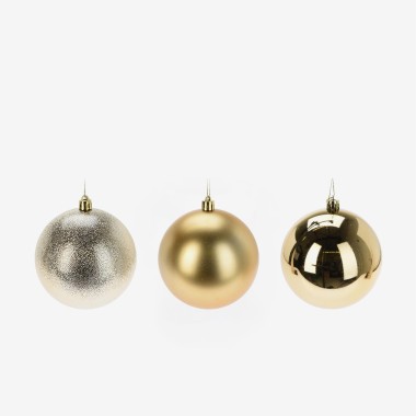 Bola Natal Sortido DouradoØ10cm