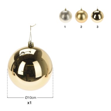 Bola Natal Sortido Dourado�10cm
