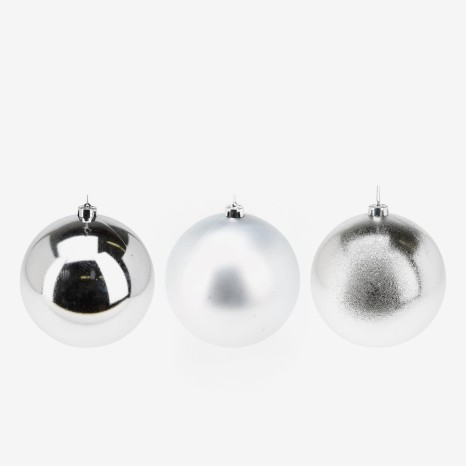 Bola Natal Prateado Sortido Ø18cm - Image product
