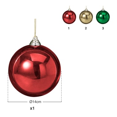 Bola Natal Tradicional Sortido Ø14cm