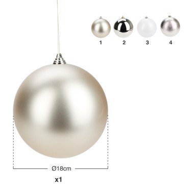Bola Natal Dourado Sortido �18cm