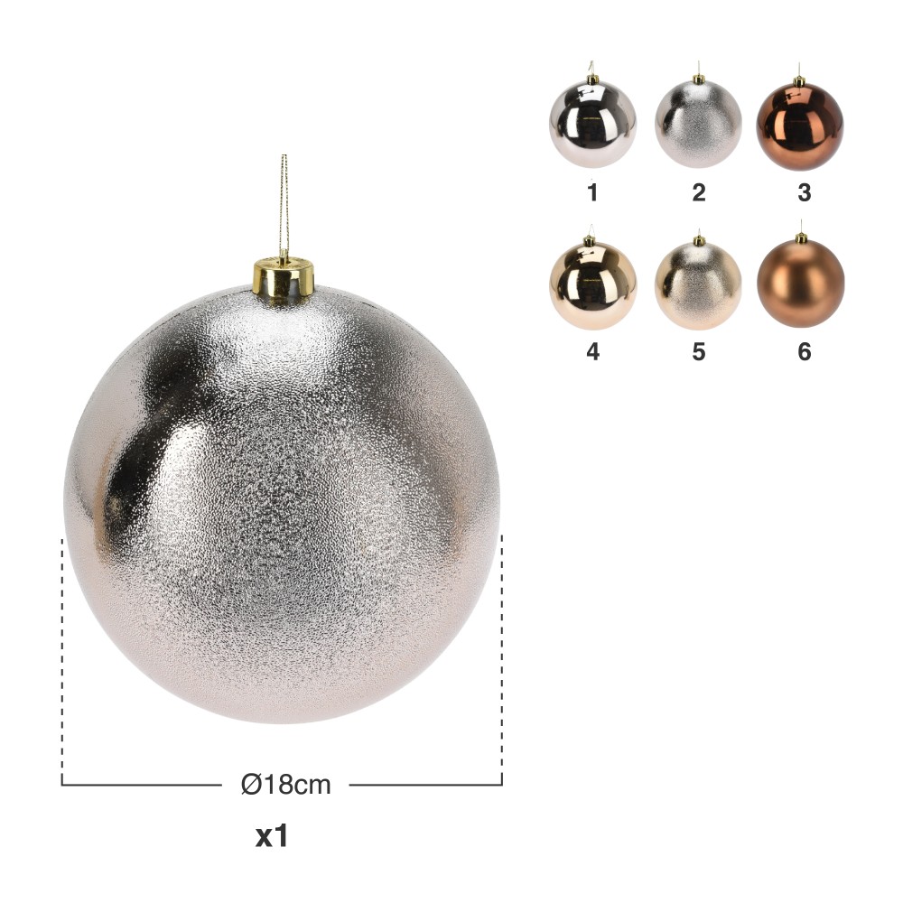 Bola Natal Ambar Sortido Ø18cm