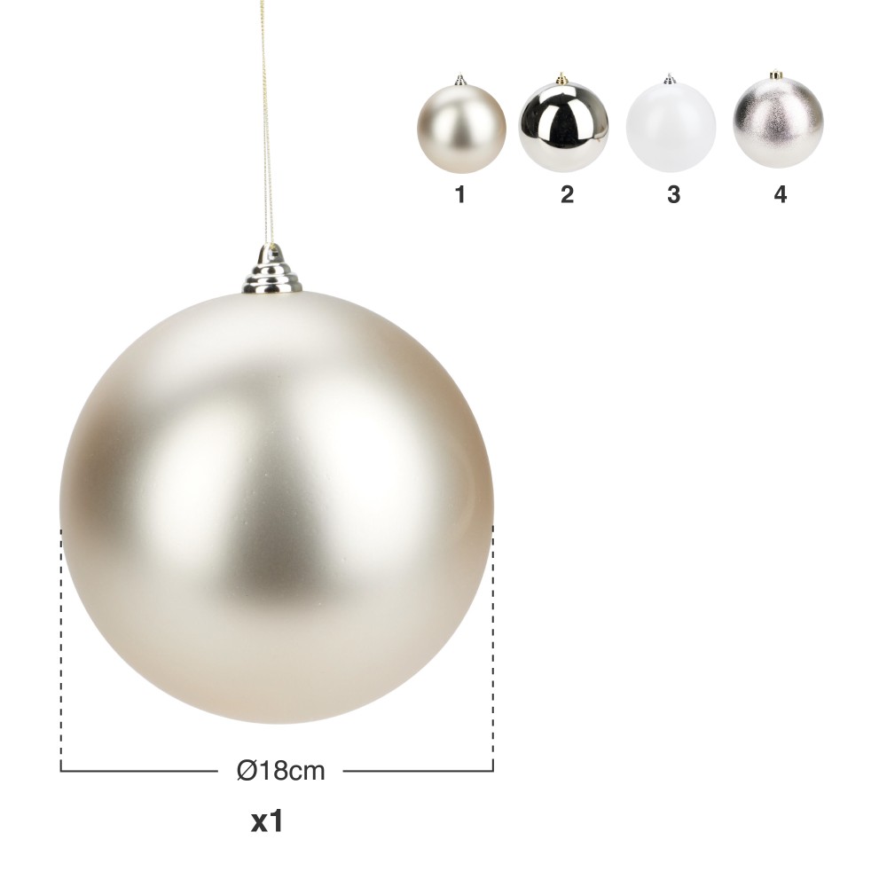 Bola Natal Dourado Sortido �18cm