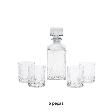 Conjunto Decanter + 4 Copos Vidro