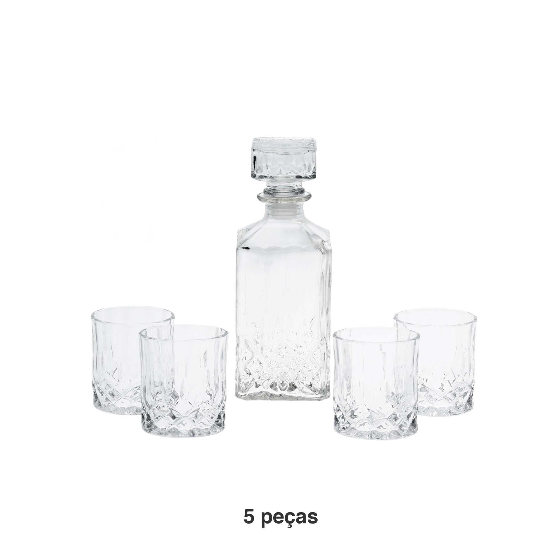 Conjunto Decanter + 4 Copos Vidro