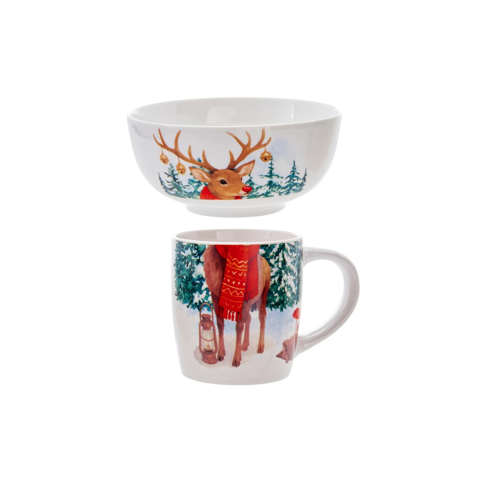 Caneca e Taça Porcelana Natal Sortido
