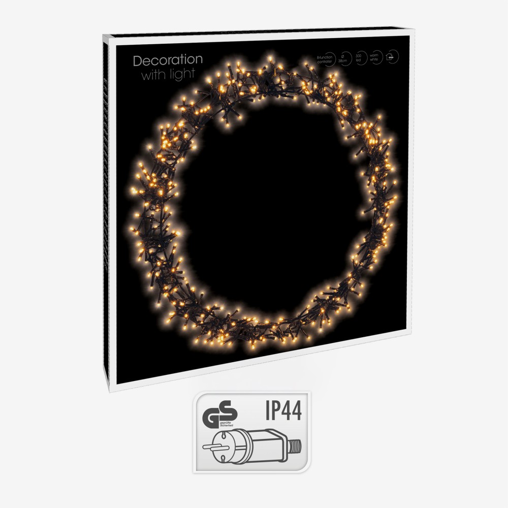 Coroa Natal 400 Led Branco Luz Quente �48cm