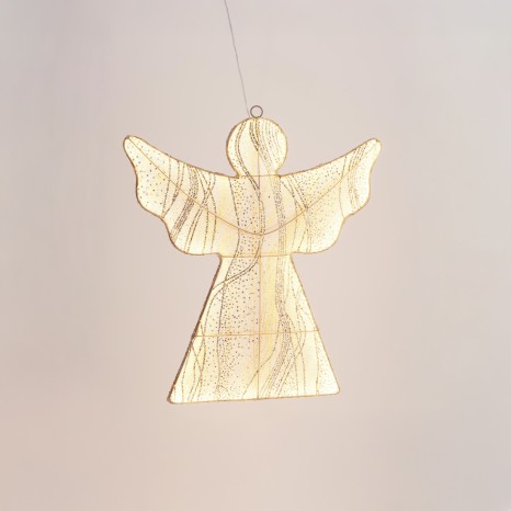 Anjo Metal com Led Dourado 48cm - Image product