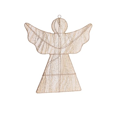 Anjo Metal com Led Dourado 48cm