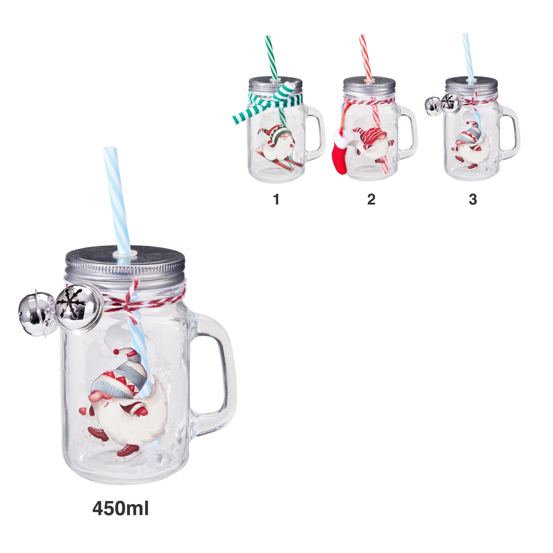 Frasco com Pega Gnomo Natal Sortido 450ml
