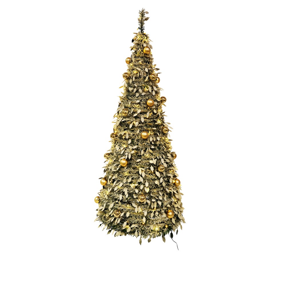 �rvore Natal Pop Up com Led Dourado 180cm