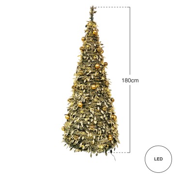 �rvore Natal Pop Up com Led Dourado 180cm