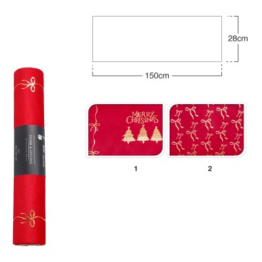 Caminho Mesa Natal Sortido Vermelho