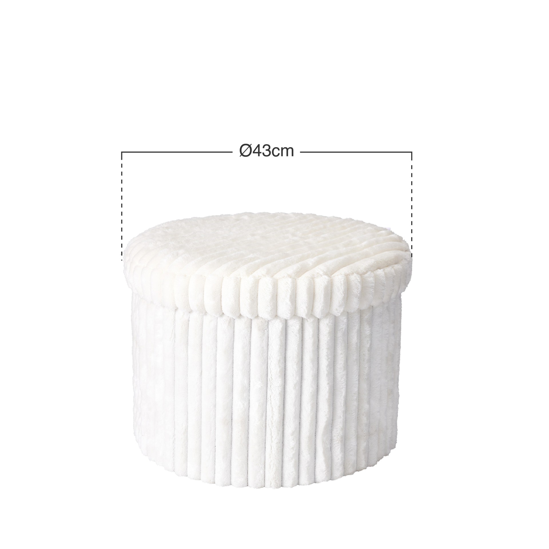 Banco com Arrumação Branco 43cm