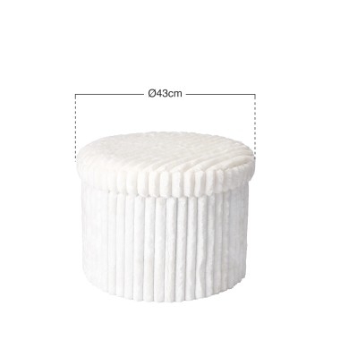 Banco com Arrumação Branco 43cm