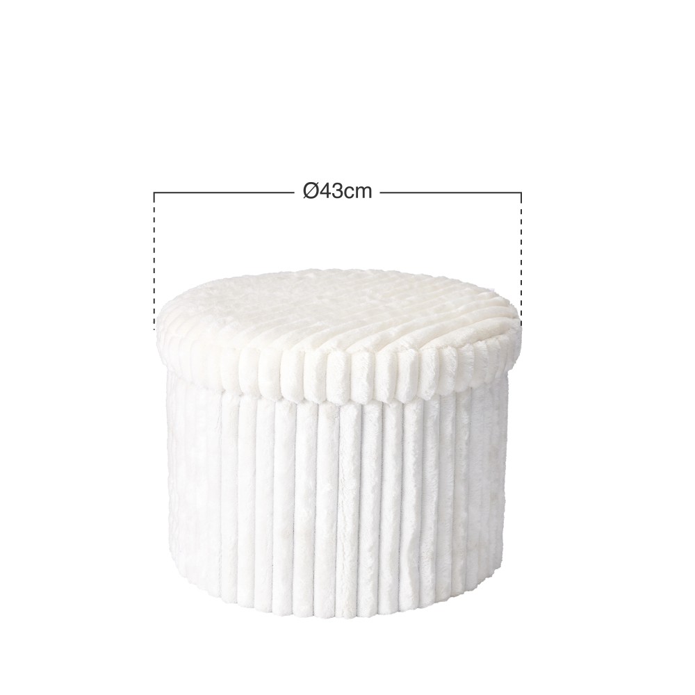 Banco com Arrumação Branco 43cm