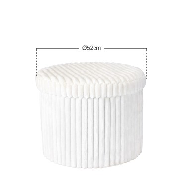 Banco com Arrumação Branco 52cm