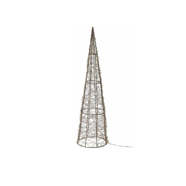 Cone Árvore Natal com Led Dourado 60cm