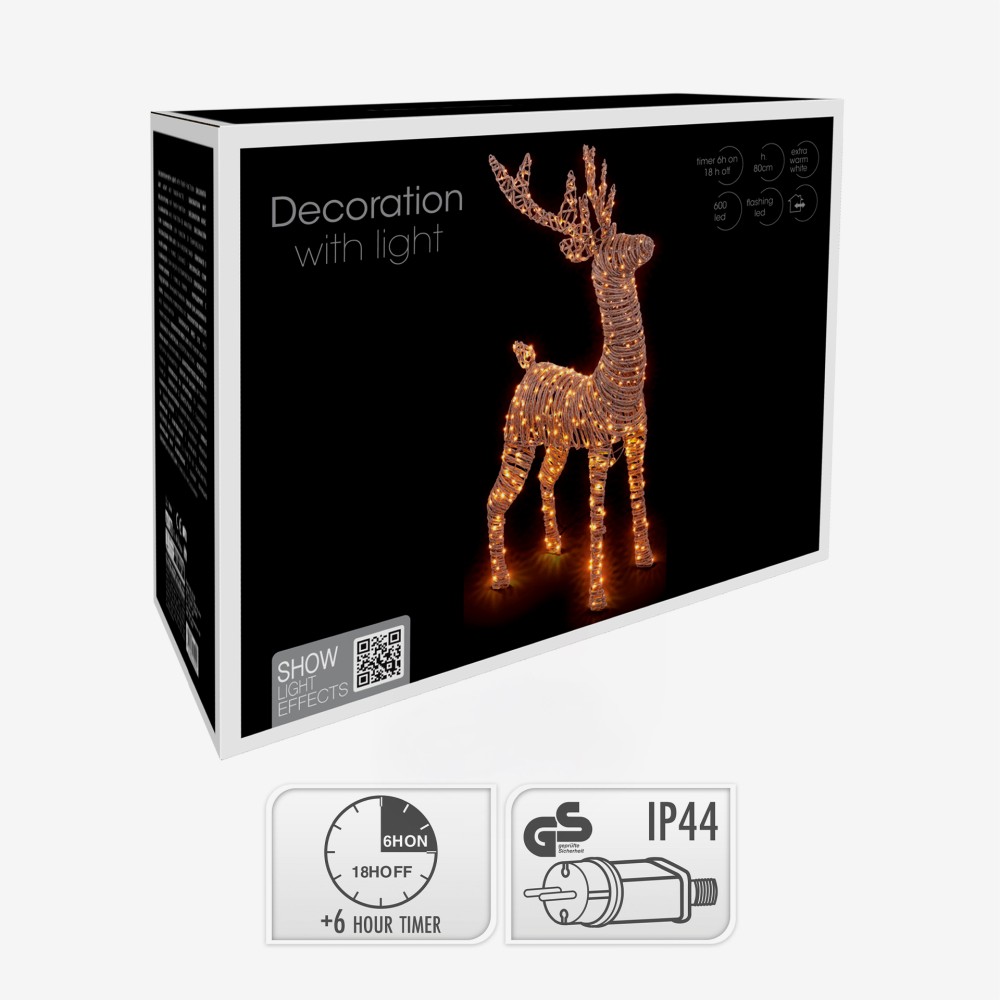 Rena Natal com Led 80cm