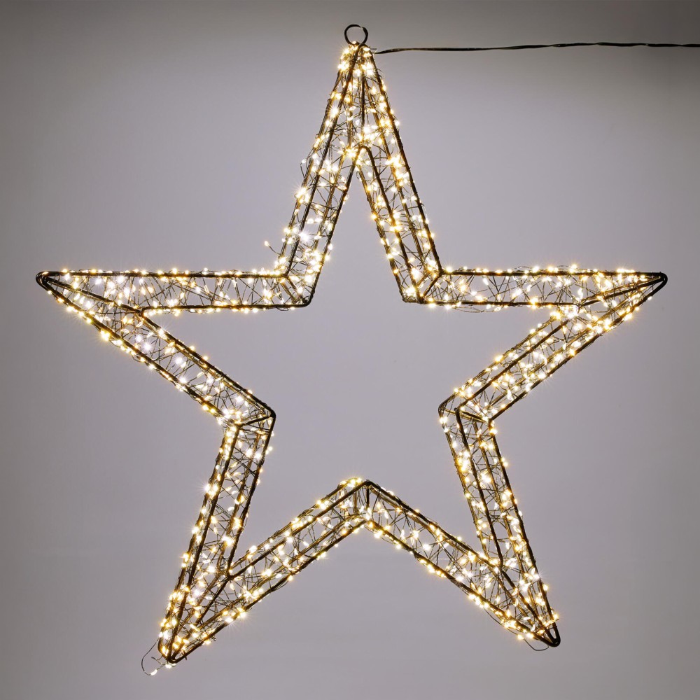 Estrela Natal Metal com Led 56cm