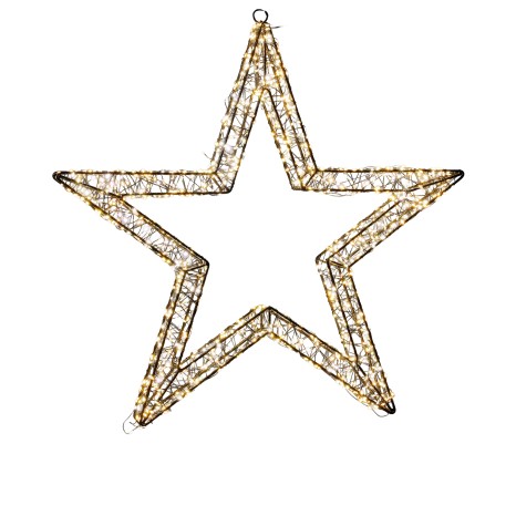 Estrela Natal Metal Preto com Led 76cm - Image product