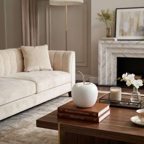 Ma�a Decorativa Branco Mate 16cm - Image product