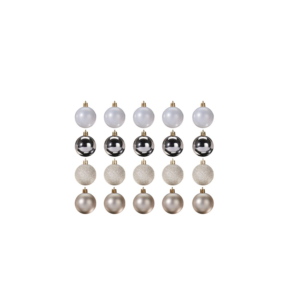 Bola Natal Bege �4cm Pack 20