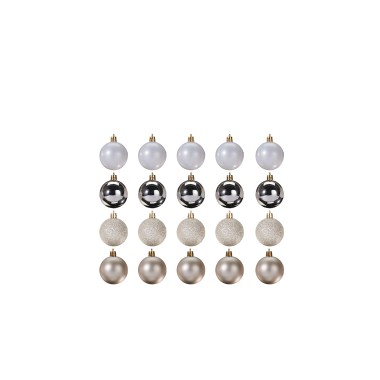 Bola Natal Bege �4cm Pack 20