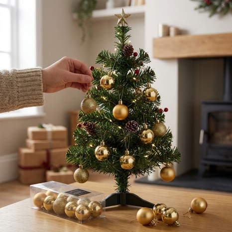 Bola Natal Dourado Ø4cm Pack 20 - Image product
