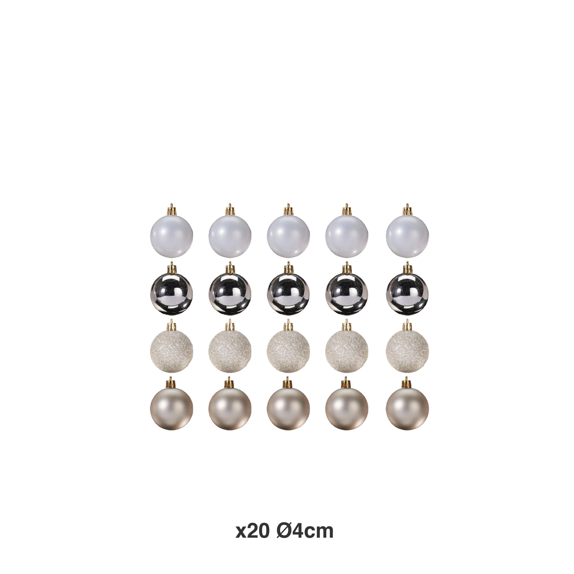 Bola Natal Bege Ø4cm Pack 20