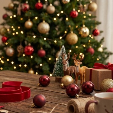Bola Natal Vermelho �5cm Pack 16