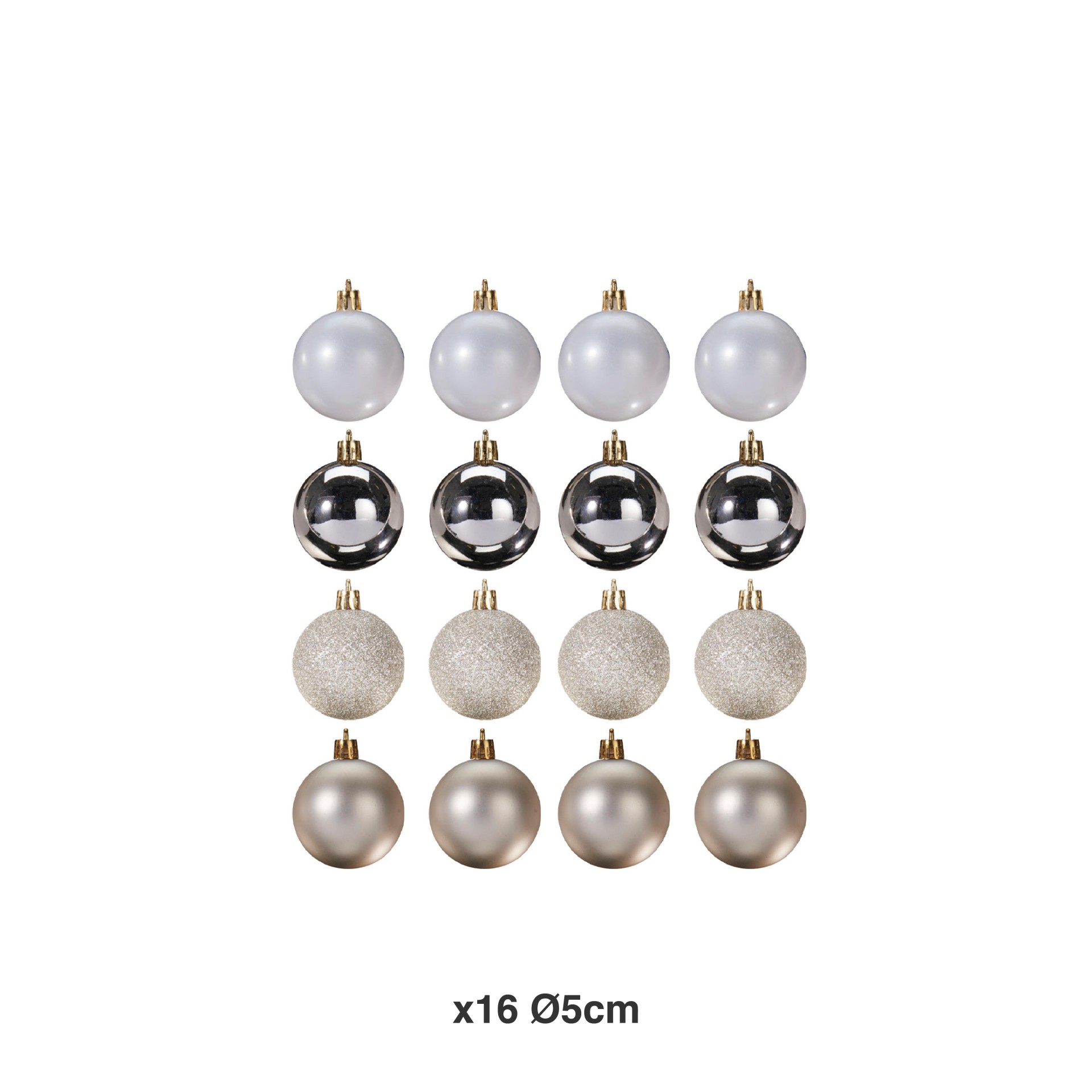 Bola Natal Bege Ø5cm Pack 16