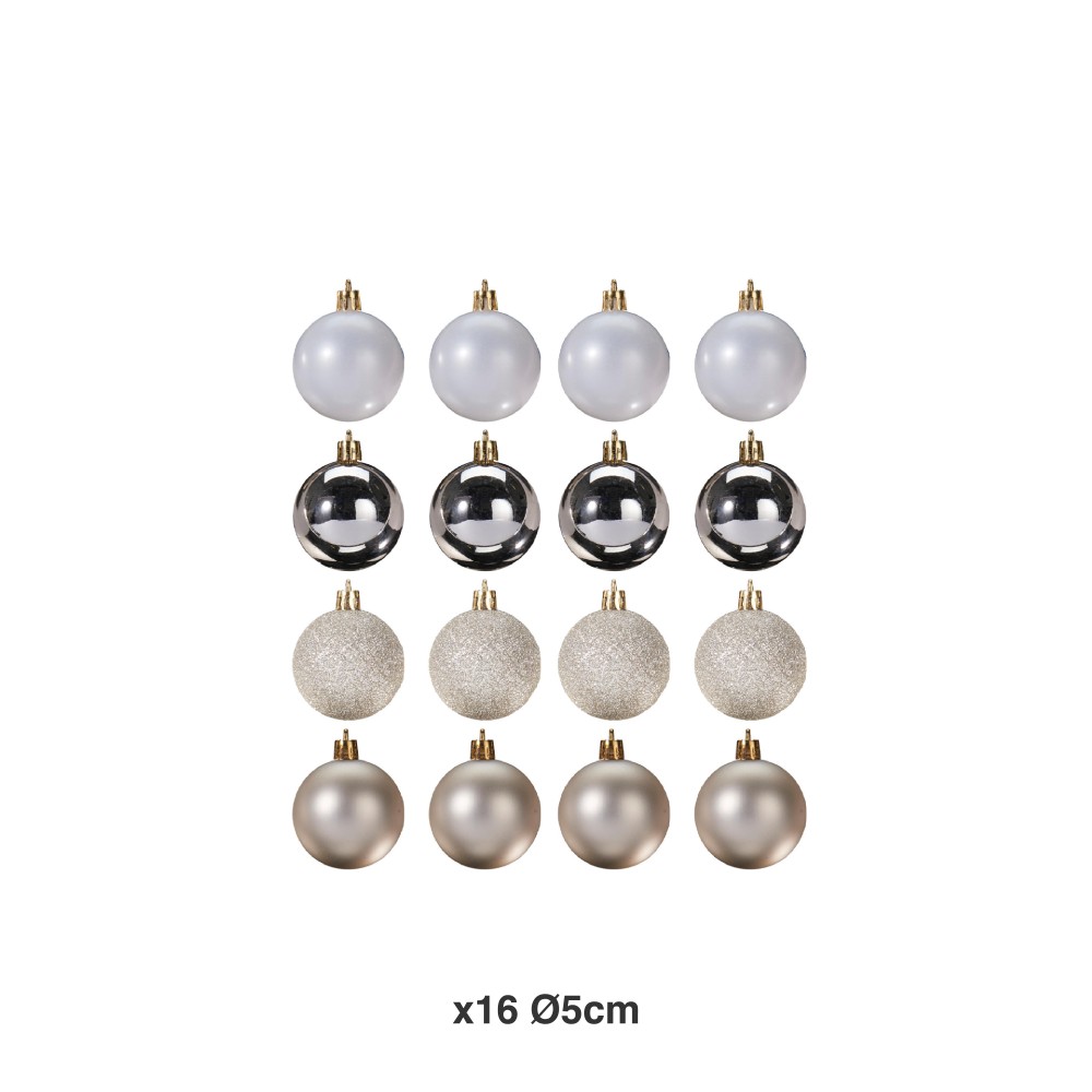 Bola Natal Bege Ø5cm Pack 16