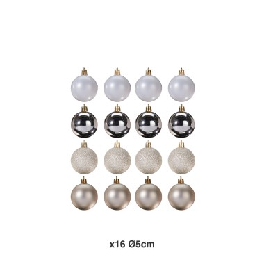 Bola Natal Bege Ø5cm Pack 16