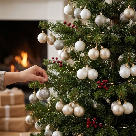 Bola Natal Bege Ø6cm Pack 12 - Image product
