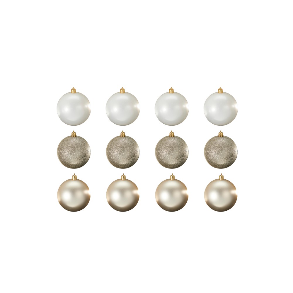 Bola Natal Bege Ø6cm Pack 12