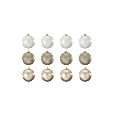 Bola Natal Bege Ø6cm Pack 12