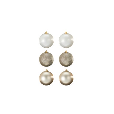 Bola Natal Bege Ø8cm Pack 6