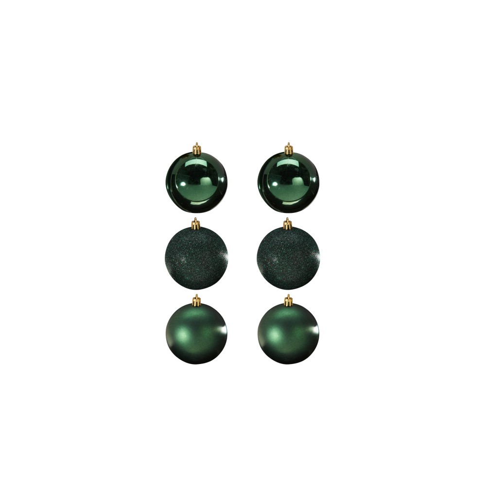 Bola Natal Verde �8cm Pack 6