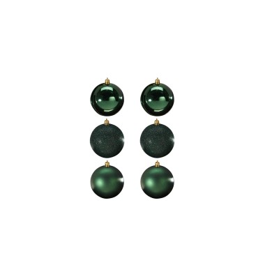 Bola Natal Verde �8cm Pack 6