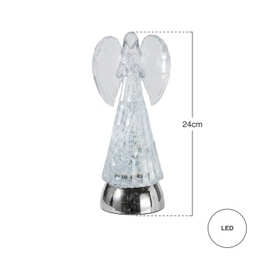 Anjo Led com Glitter 24cm
