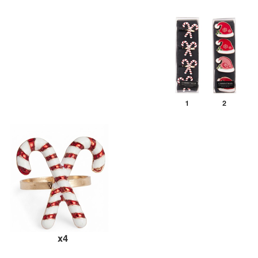 Argola Guardanapo Garro Natal Sortido Pack 4