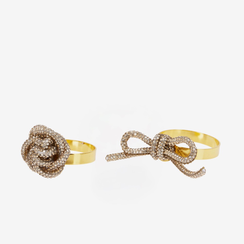 Argola Guardanapo La�o Dourado Sortido Pack 4