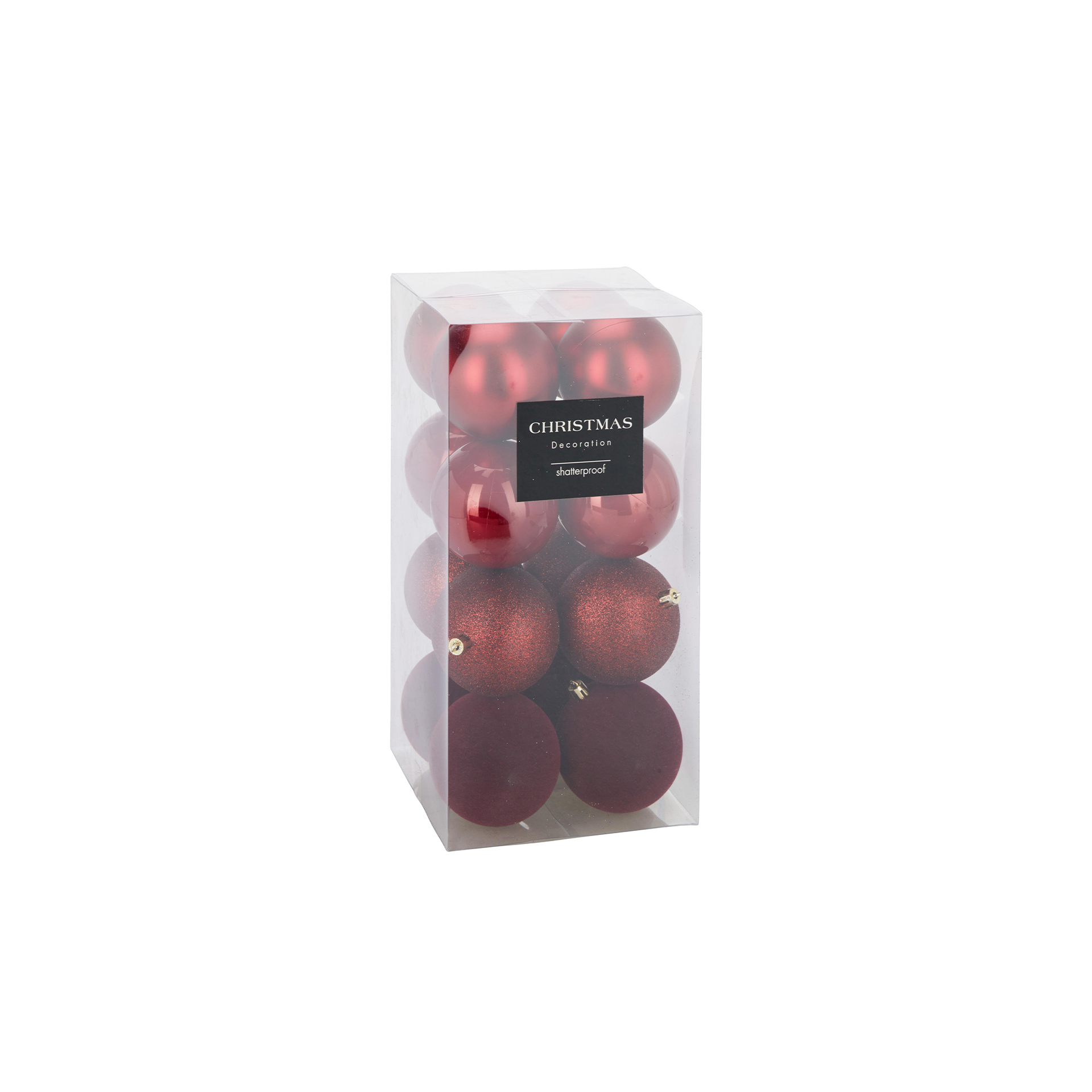 Bola Natal Vermelho Ø8cm Pack 16