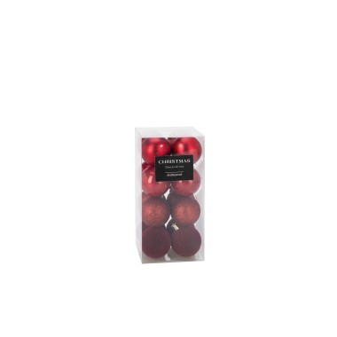 Bola Natal Vermelho Ø5cm Pack 16