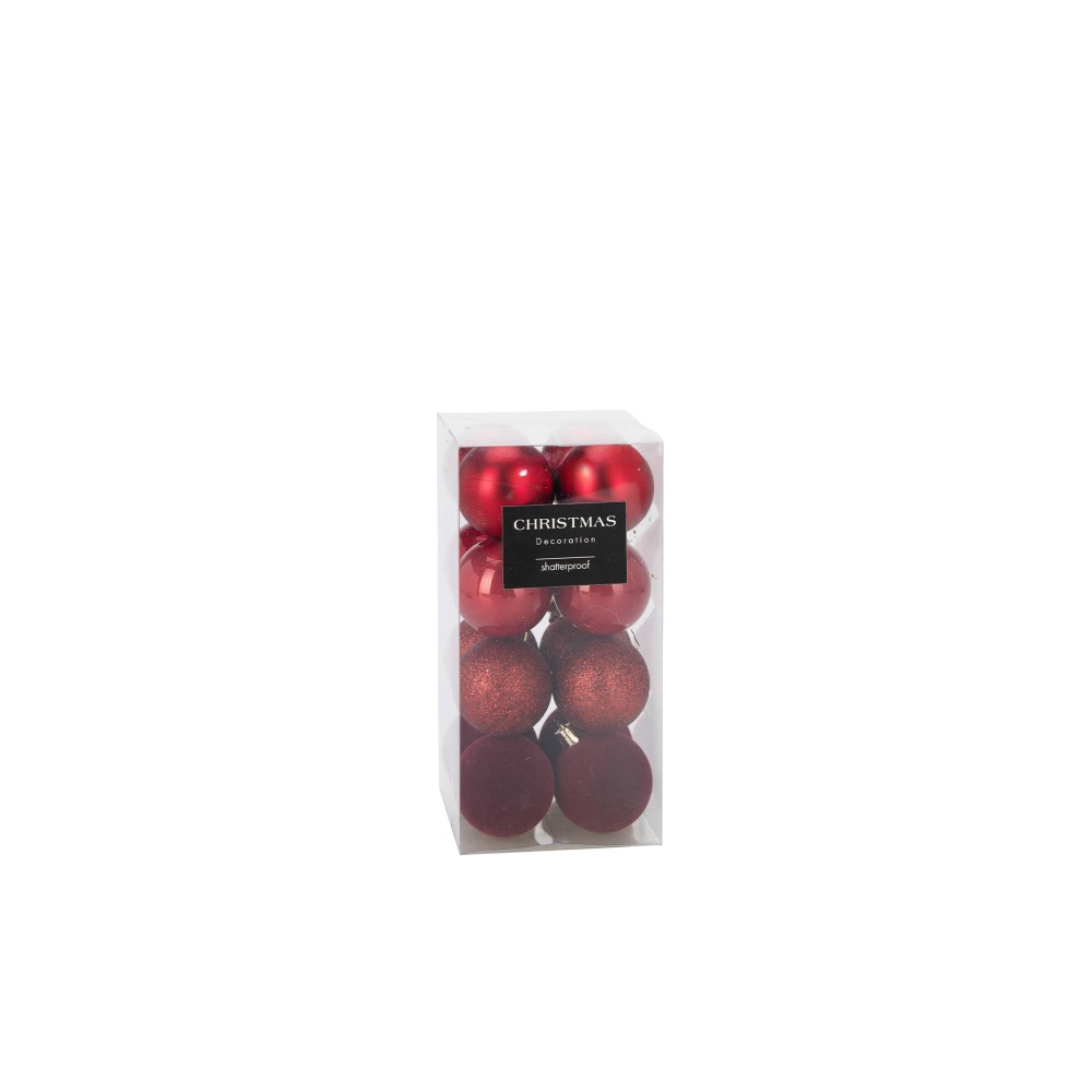 Bola Natal Vermelho Ø5cm Pack 16
