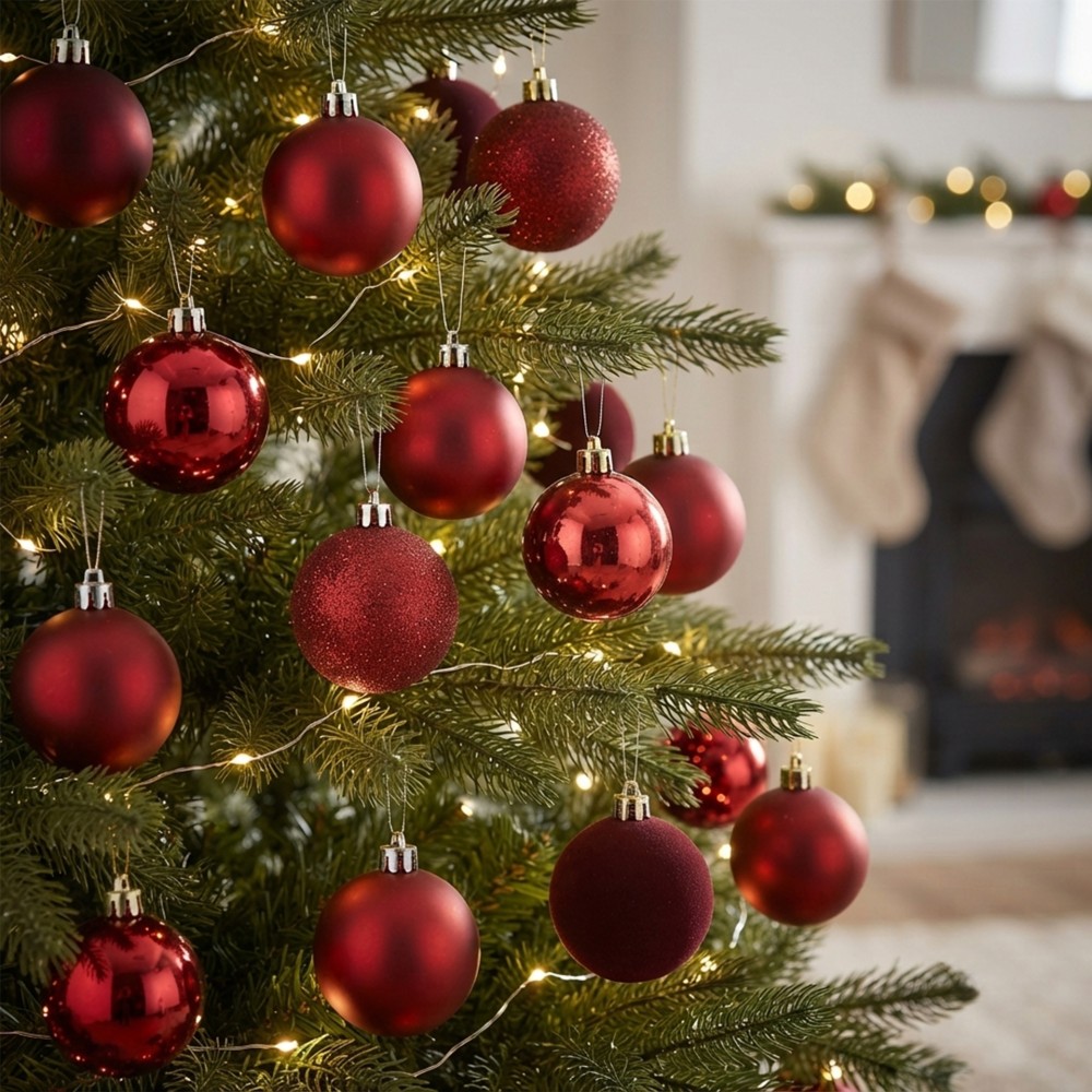 Bola Natal Vermelho �8cm Pack 16
