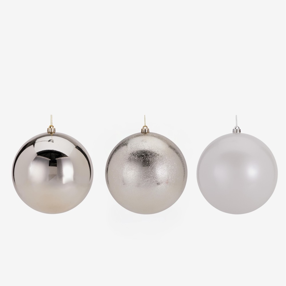Bola Natal Sortido Branco �25cm