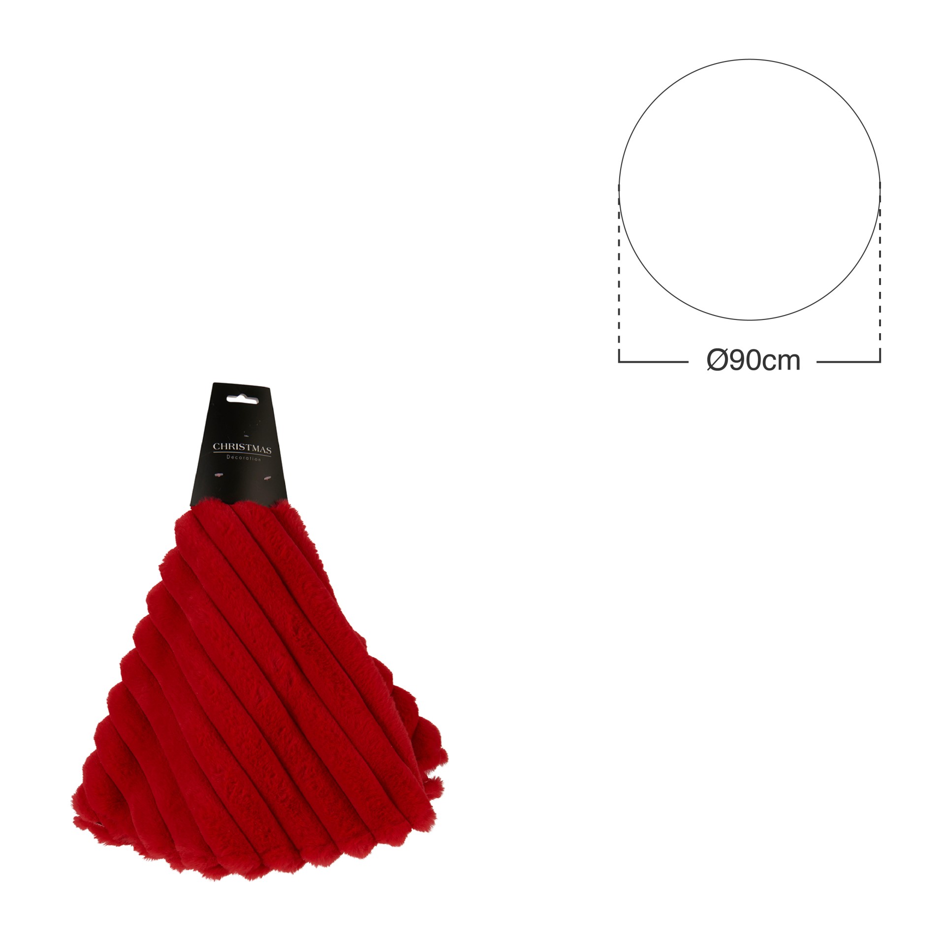 Cobertura Pé Árvore Natal Vermelho Ø90cm
