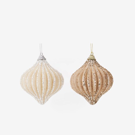 Enfeite Natal Sortido Bege 8cm - Image product